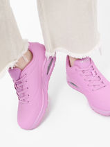 Uno Stand On Air Sneakers Skechers Pink women 73690-vue-porte