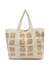 Crochet Raffia Cabas Tote Bag Vanessa bruno Beige cabas raphia 81V40414