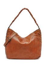 Shoulder Bag Obbo Leather Basilic pepper Brown obbo BOBB01