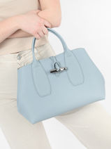 Longchamp Roseau Handbag Blue-vue-porte