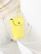 Longchamp Le pliage xtra Ipod case / cd holder Yellow-vue-porte
