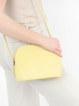 Leather Lilou Crossbody Bag Nathan baume Yellow egee 2-vue-porte