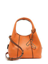 Leather Juliette Bicolore Crossbody Bag Le tanneur Orange juliette TJET1003