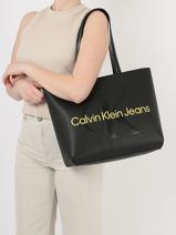 Shoulder Bag Sculpted Calvin klein jeans Black sculpted K610276-vue-porte