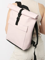 Jasper Mini Backpack With 15" Laptop Sleeve Ucon acrobatics Pink backpack JASPMINI-vue-porte