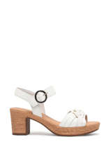 Heeled  Sandals In Leather Gabor White women 20