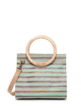 Handbag Eclipte Straw Woomen Blue erable WERA01