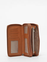 Continental Wallet Leather Hexagona Brown confort 467399-vue-porte