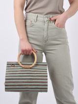 Handag Eclipte Straw Woomen Blue erable WERA02-vue-porte