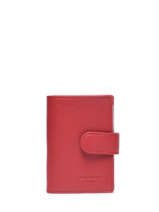Card Holder Leather Hexagona Red confort 467254