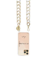 Chain For Phone Cover La coque francaise Beige chaine LE265191