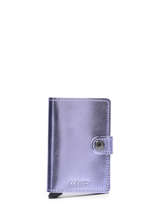 Leather Metallic Card Holder Secrid Violet metal MME