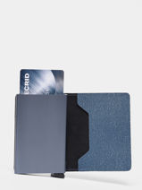 Card Holder Leather Secrid Blue twist STW-vue-porte