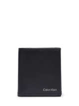 Wallet Leather Calvin klein jeans Black duo stitch K510324