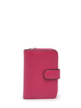 Wallet Leather Hexagona Pink multico 227377