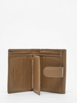 Wallet Leather Hexagona Brown confort 467468-vue-porte