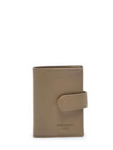 Card Holder Leather Hexagona Brown confort 467254