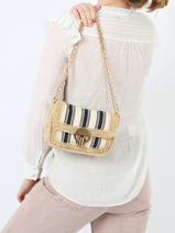 Crossbody Bag Moon Raphia Raphia Vanessa bruno Red moon raphia 23V40533-vue-porte