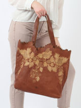 Shoulder Bag Heritage Leather Biba Brown heritage BEY1L-vue-porte