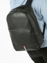Backpack Tommy hilfiger Black corporate AM10927-vue-porte