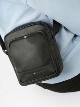 Messenger Bag Tommy hilfiger Black essentiel AM10923-vue-porte