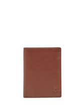 Wallet Leather Yves renard Brown smooth 15418