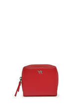 Portefeuille Foulonn� Cuir Yves renard Rouge foulonne 29492