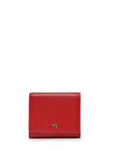 Wallet Leather Yves renard Red foulonne 29402