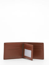 Wallet Leather Yves renard Brown smooth 1574-vue-porte