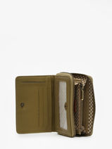 Wallet Leather Mila louise Green vintage 3460JXC-vue-porte