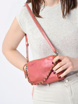 Crossbody Bag Vintage Leather Mila louise Pink vintage 23673XSX-vue-porte