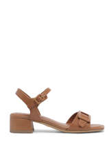 Heeled  Sandals In Leather Tamaris Brown women 20