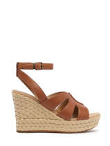 Platform Sandals Careena In Leather Ugg Brown women 1128251