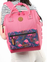 Customisable Backpack Adventurer Medium Cabaia Pink adventurer BAGS-vue-porte