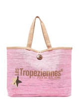 Shoulder Bag Panama Straw Les tropeziennes Pink panama TZ11