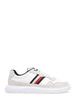 Sneakers In Leather Tommy hilfiger White men 4427YBS-vue-porte
