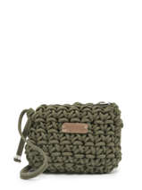 Crossbody Bag Crochet Le voyage en panier Green crochet PM651