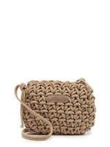 Crossbody Bag Crochet Le voyage en panier Brown crochet PM651