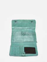 Wallet Leather Biba Green heritage WIC2L-vue-porte