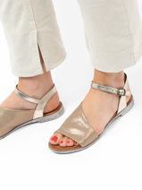 Sandals Sandra In Leather Lune et l