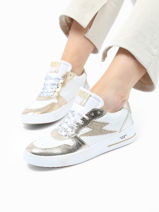 Sneakers Moroni In Leather Semerdjian White women MORONI93-vue-porte