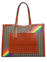 Leather Love Is Love Tote Bag Le tanneur Multicolor signature lt TIEL8671