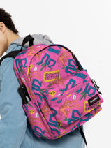 1 Compartment  Backpack  With 13" Laptop Sleeve Eastpak Pink pbg authentic PBGA5BBJ-vue-porte