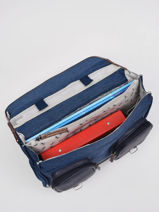 Wheeled Schoolbag 2 Compartments Cameleon Blue vintage fantasy PBVGCA35-vue-porte