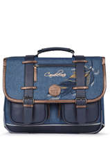 Wheeled Schoolbag For Girls 2 Compartments Cameleon Blue vintage fantasy PBVGCA38