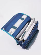 2-compartment  Backpack Cameleon Blue vintage urban PBVBSD38-vue-porte
