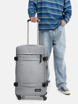 Softside Luggage Authentic Luggage Eastpak Gray authentic luggage EK0A5BFJ-vue-porte
