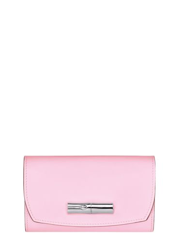 Longchamp Roseau Wallet Pink - Leather