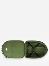 Kids Luggage Trixie Green animals 87-vue-porte