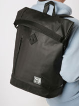 1 Compartment  Backpack Herschel Black weather resistant 11194-vue-porte